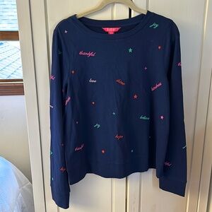 Lilly Pulitzer love, kindness, thankful, hope and joy sweatshirt/ top